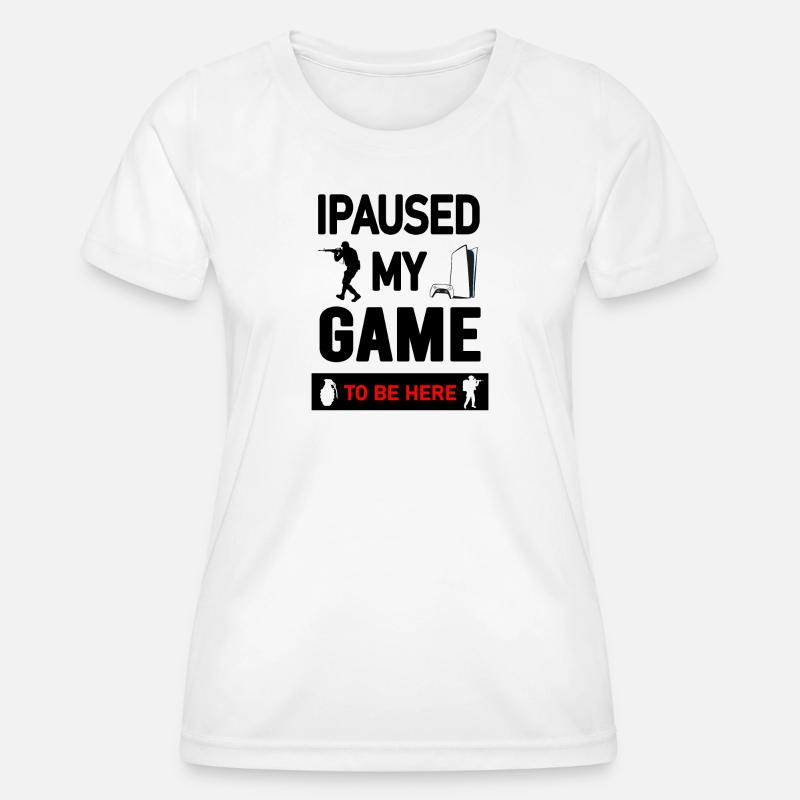 Conception graphique de console et de manette de jeu - T-shirt sport Femme - blanc