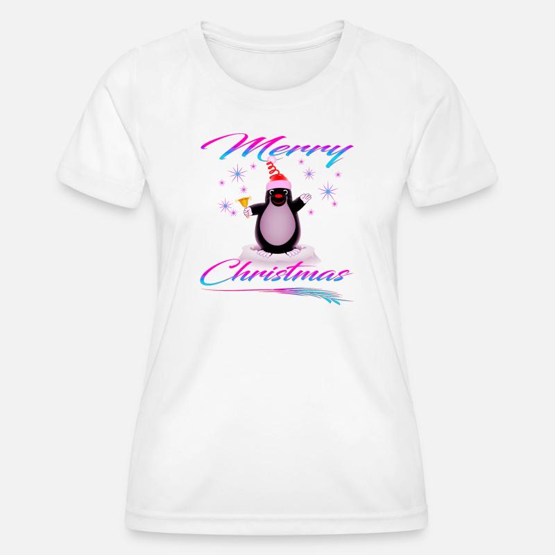 Mole Merry Christmas - Women's Functional T-Shirt - white