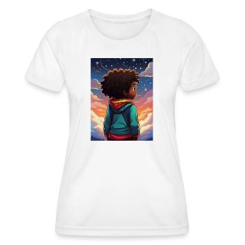 Ciel nocturne Aventure Enfants Design - T-shirt sport Femme - blanc - Devant - AI Model Female 172 dark (172cm)