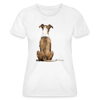 Lévrier - T-shirt sport Femme - blanc - Devant - AI Model Female 172 dark (172cm)