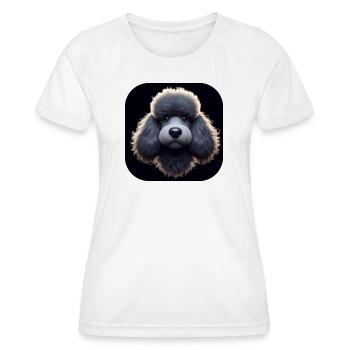 Poodle in animation style - Women's Functional T-Shirt - white - Front - AI Model Female 172 dark (172cm)