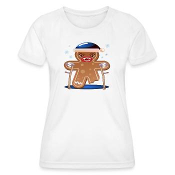 CHRISTMAS GET WELL SOON - WALKER CRUTCH - Women's Functional T-Shirt - white - Front - AI Model Female 172 dark (172cm)