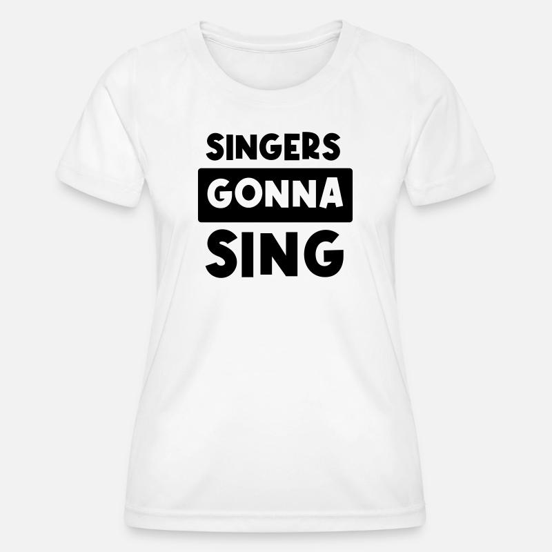 Singers going to sing - Women's Functional T-Shirt - white