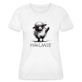 mählanie melanie meli melli schaf name lustig2 - Frauen Funktions-T-Shirt - Weiß - Vorne - AI Model Female 172 dark (172cm)