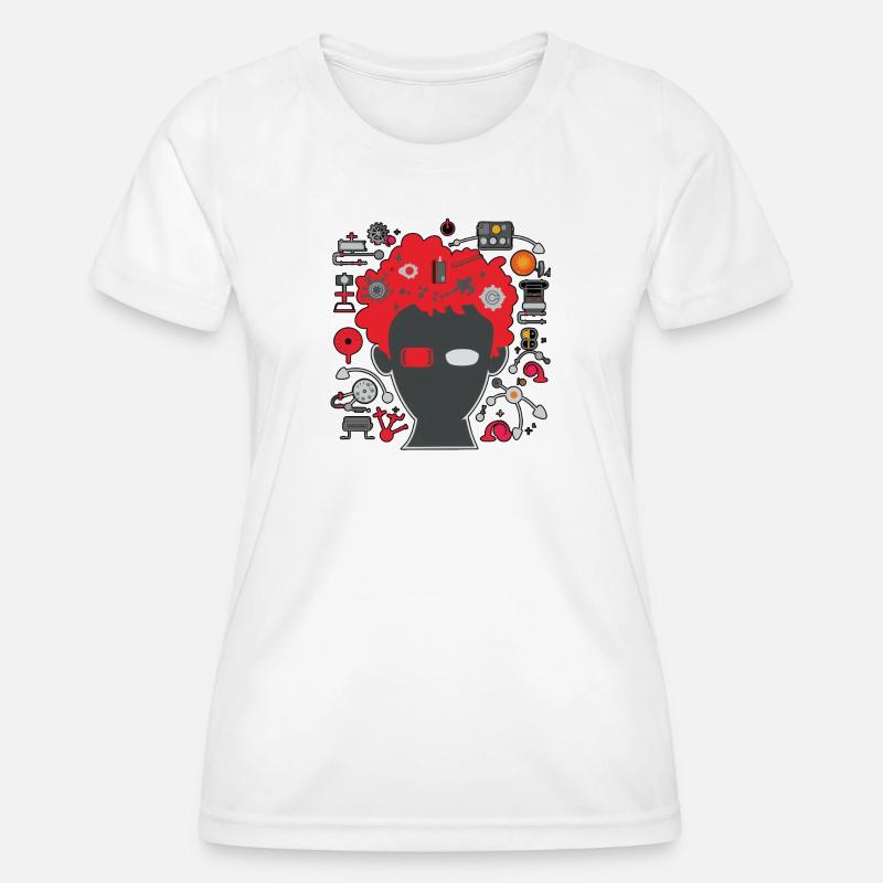 Geek 02 R - Women's Functional T-Shirt - white