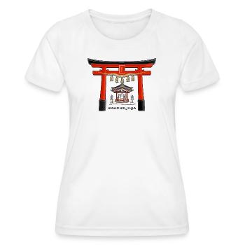 Hakone - jinja, torii, Ashi Lake, Japan Drawing - Women's Functional T-Shirt - white - Front - AI Model Female 172 dark (172cm)