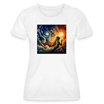 Ciel Étoilé - T-shirt sport Femme - blanc - Devant - AI Model Female 172 dark (172cm)