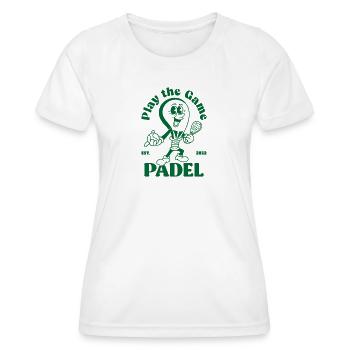 Play the game Padelshirt - Women's Functional T-Shirt - white - Front - AI Model Female 172 dark (172cm)