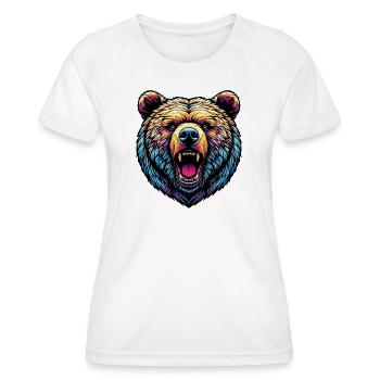 Angry Ferocious Bear - Women's Functional T-Shirt - white - Front - AI Model Female 172 dark (172cm)