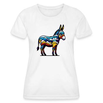 Donkey, Pacifier, Mule - Women's Functional T-Shirt - white - Front - AI Model Female 172 dark (172cm)