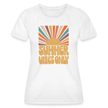Nur Sommer-Vibes - Frauen Funktions-T-Shirt - Weiß - Vorne - AI Model Female 172 dark (172cm)
