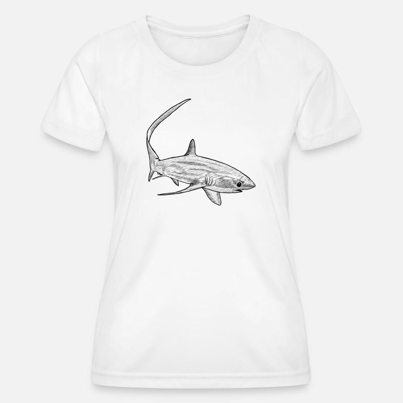 Thresher Shark - Women's Functional T-Shirt - white