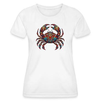 Krebs - Frauen Funktions-T-Shirt - Weiß - Vorne - AI Model Female 172 dark (172cm)