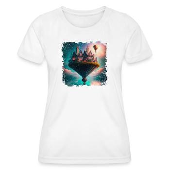 Village flottant fantastique - T-shirt sport Femme - blanc - Devant - AI Model Female 172 dark (172cm)