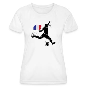 Fußball Spieler Explosion Frankreich Team EM 2024 - Frauen Funktions-T-Shirt - Weiß - Vorne - AI Model Female 172 dark (172cm)