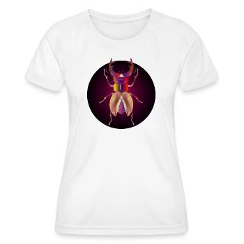 cerf-volant lumineux aux couleurs rougeâtres - T-shirt sport Femme - blanc - Devant - AI Model Female 172 dark (172cm)