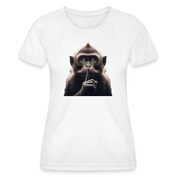 Un singe silencieux - T-shirt sport Femme - blanc - Devant - AI Model Female 172 dark (172cm)