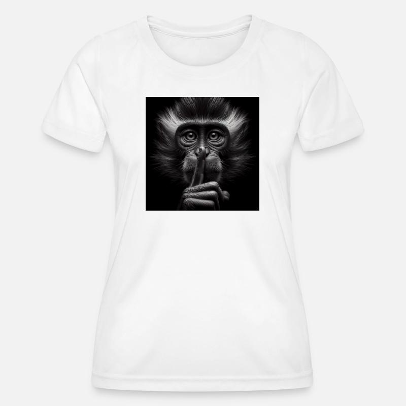 A Silent Monkey - Women's Functional T-Shirt - white
