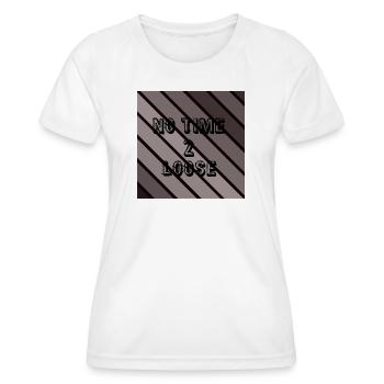Pas de temps à perdre - T-shirt sport Femme - blanc - Devant - AI Model Female 172 dark (172cm)