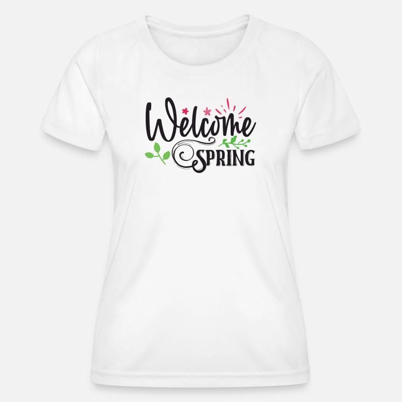 Welcome Spring - Women's Functional T-Shirt - white