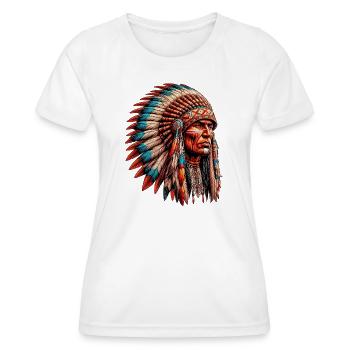 Amerikanisch Indianer Amerikanische Rote Haut - Frauen Funktions-T-Shirt - Weiß - Vorne - AI Model Female 172 dark (172cm)