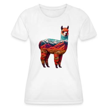 Alpaca - Women's Functional T-Shirt - white - Front - AI Model Female 172 dark (172cm)