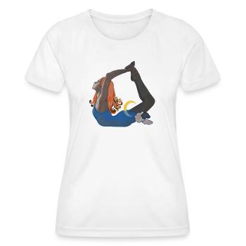 Himmlische Flexibilität Nachtakrobatik - Frauen Funktions-T-Shirt - Weiß - Vorne - AI Model Female 172 dark (172cm)