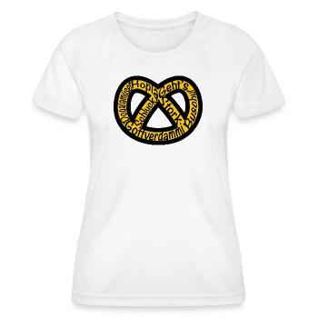 Bretzel Alsace Expression - T-shirt sport Femme - blanc - Devant - AI Model Female 172 dark (172cm)