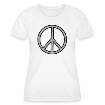 Peace Sign - Women's Functional T-Shirt - white - Front - AI Model Female 172 dark (172cm)