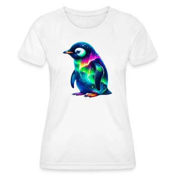 Manchot aurore boréale - T-shirt sport Femme - blanc - Devant - AI Model Female 172 dark (172cm)