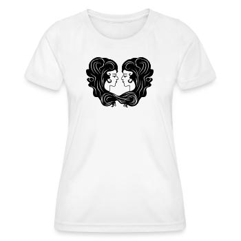 Sign Zodiac sign image Gemini - Women's Functional T-Shirt - white - Front - AI Model Female 172 dark (172cm)