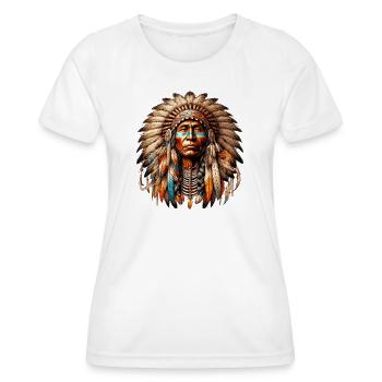 Amerikanisch Indianer Amerikanische Rote Haut - Frauen Funktions-T-Shirt - Weiß - Vorne - AI Model Female 172 dark (172cm)