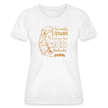 Joshua 1:9 - Be brave and strong - Women's Functional T-Shirt - white - Front - AI Model Female 172 dark (172cm)