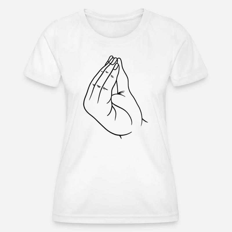 Italian hand gesture - Women's Functional T-Shirt - white