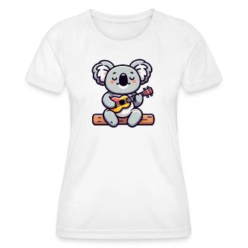 Koala Chords: The Eucalyptus Melodist - Women's Functional T-Shirt - white - Front - AI Model Female 172 dark (172cm)