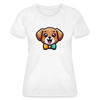 Beau Bowwow: The Dapper Pup - Women's Functional T-Shirt - white - Front - AI Model Female 172 dark (172cm)