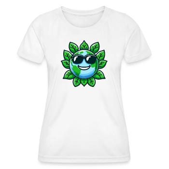 Cool Planet: The Eco-Friendly Earth - Women's Functional T-Shirt - white - Front - AI Model Female 172 dark (172cm)