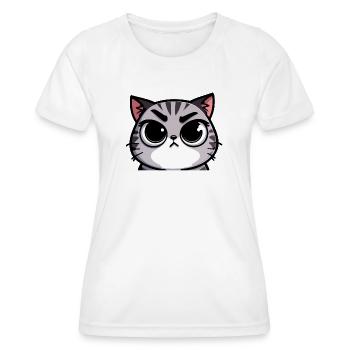 Tabby Traits: The Expressive Cat - Women's Functional T-Shirt - white - Front - AI Model Female 172 dark (172cm)