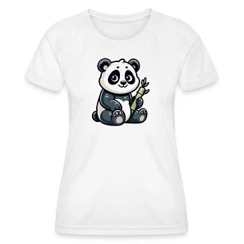 Bamboo Buddy : le panda du contenu - T-shirt sport Femme - blanc - Devant - AI Model Female 172 dark (172cm)