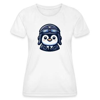 Pilotes de l’Escadrille des glaces - T-shirt sport Femme - blanc - Devant - AI Model Female 172 dark (172cm)
