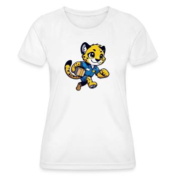 Speedster Cheetah : Le Courrier Rapide - T-shirt sport Femme - blanc - Devant - AI Model Female 172 dark (172cm)