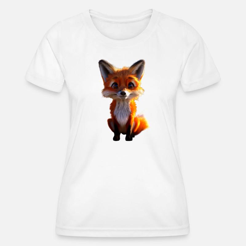 Fox I Love Foxes Red Fox Wild Cute Fox - Women's Functional T-Shirt - white