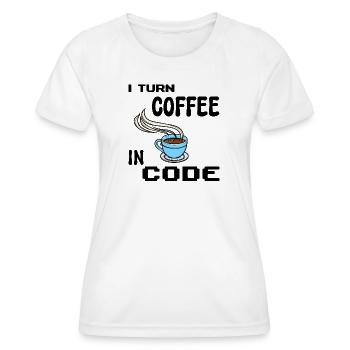 Code Programmierer Skripting Statement Developer - Frauen Funktions-T-Shirt - Weiß - Vorne - AI Model Female 172 dark (172cm)