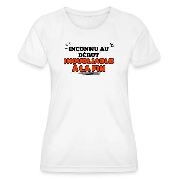 Design réconfortant avec message positif - T-shirt sport Femme - blanc - Devant - AI Model Female 172 dark (172cm)