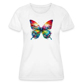 Papillon - T-shirt sport Femme - blanc - Devant - AI Model Female 172 dark (172cm)