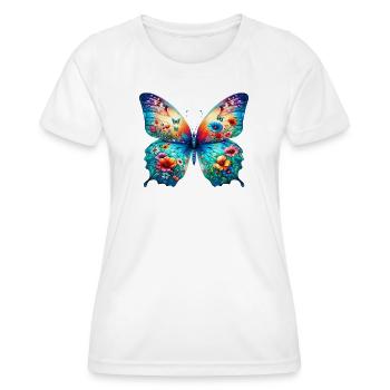 Papillon - T-shirt sport Femme - blanc - Devant - AI Model Female 172 dark (172cm)