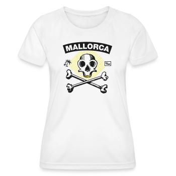 Mallorca – Promille Pirat unter Palmen - Frauen Funktions-T-Shirt - Weiß - Vorne - AI Model Female 172 dark (172cm)