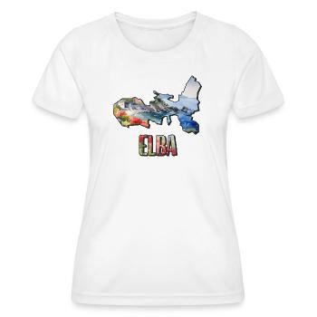 Carte aquarelle de l’île d’Elbe - T-shirt sport Femme - blanc - Devant - AI Model Female 172 dark (172cm)
