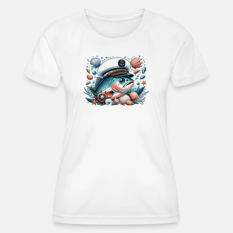 Captain Salmon - Women's Functional T-Shirt - white