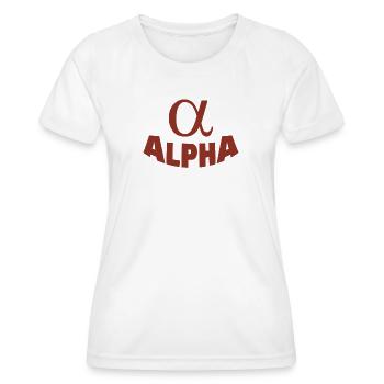 ALPHA - T-shirt sport Femme - blanc - Devant - AI Model Female 172 dark (172cm)